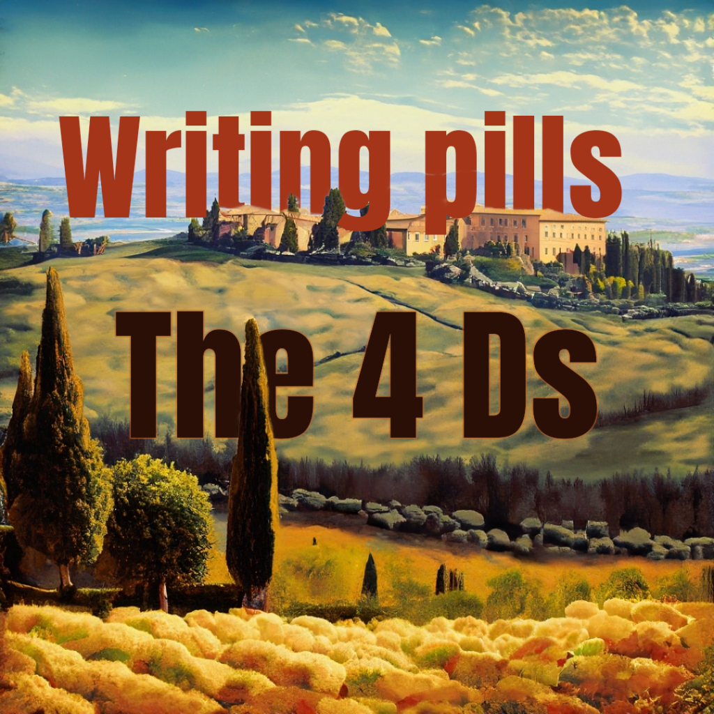 The 4Ds, writing pills in flyingstories.org, you can always make your character better and more believable, just follow a few simple steps.