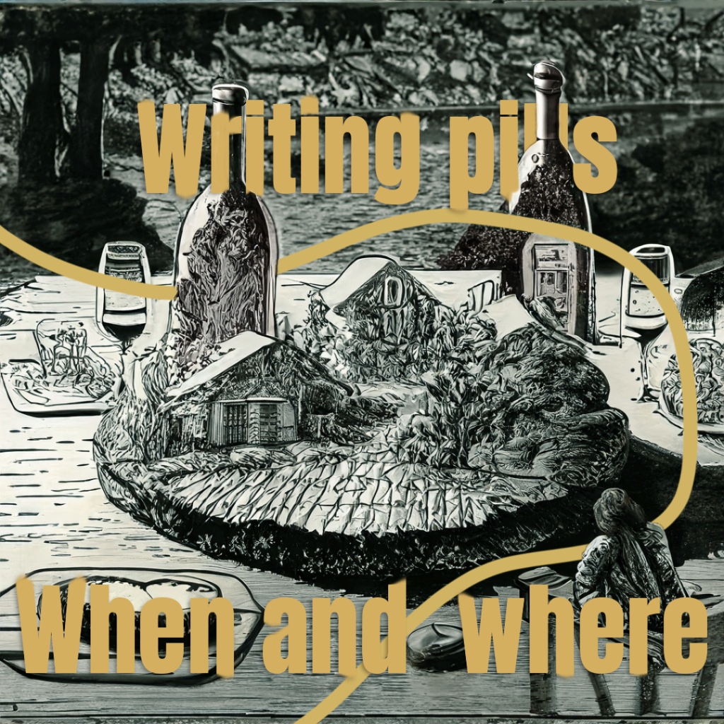 Where and when, writing pills by Daniele Frau. Ask yourself questions, keep the answer for when and where it really matters.